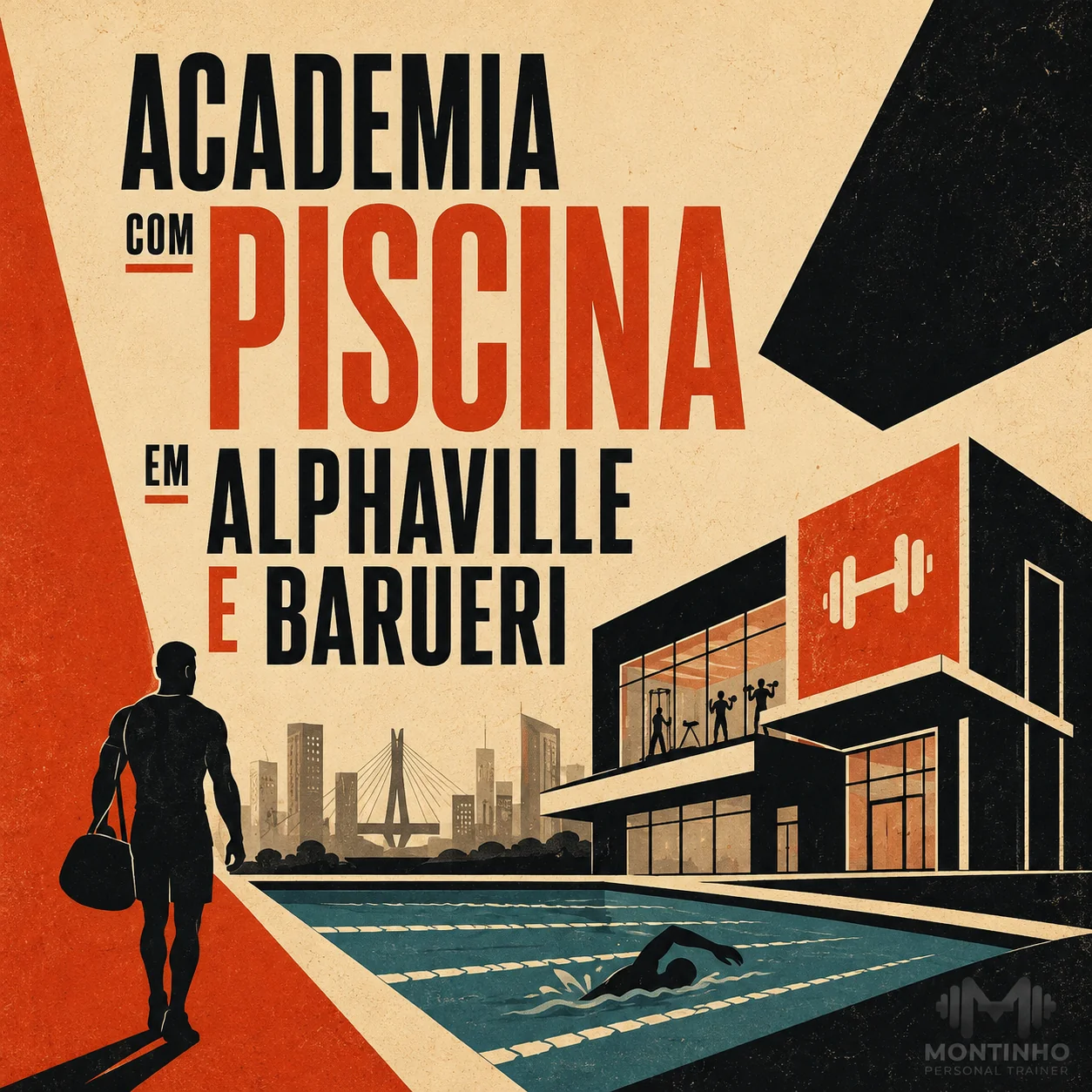 Arte de capa ilustrada do artigo Academia com Piscina em Alphaville e Barueri — Montinho Personal Trainer