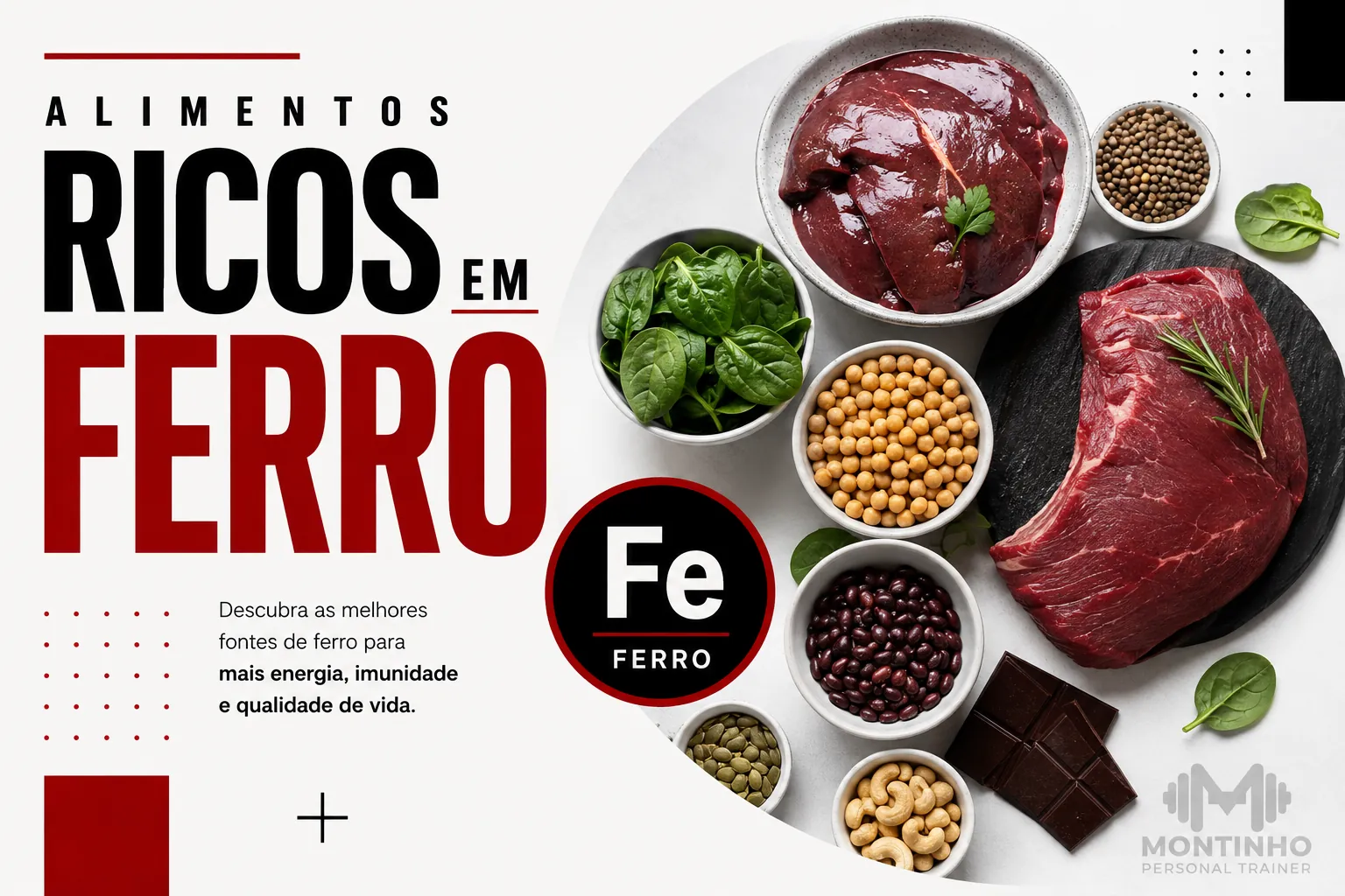 Alimentos ricos em ferro: lista completa de fontes animais e vegetais e como melhorar a absorção