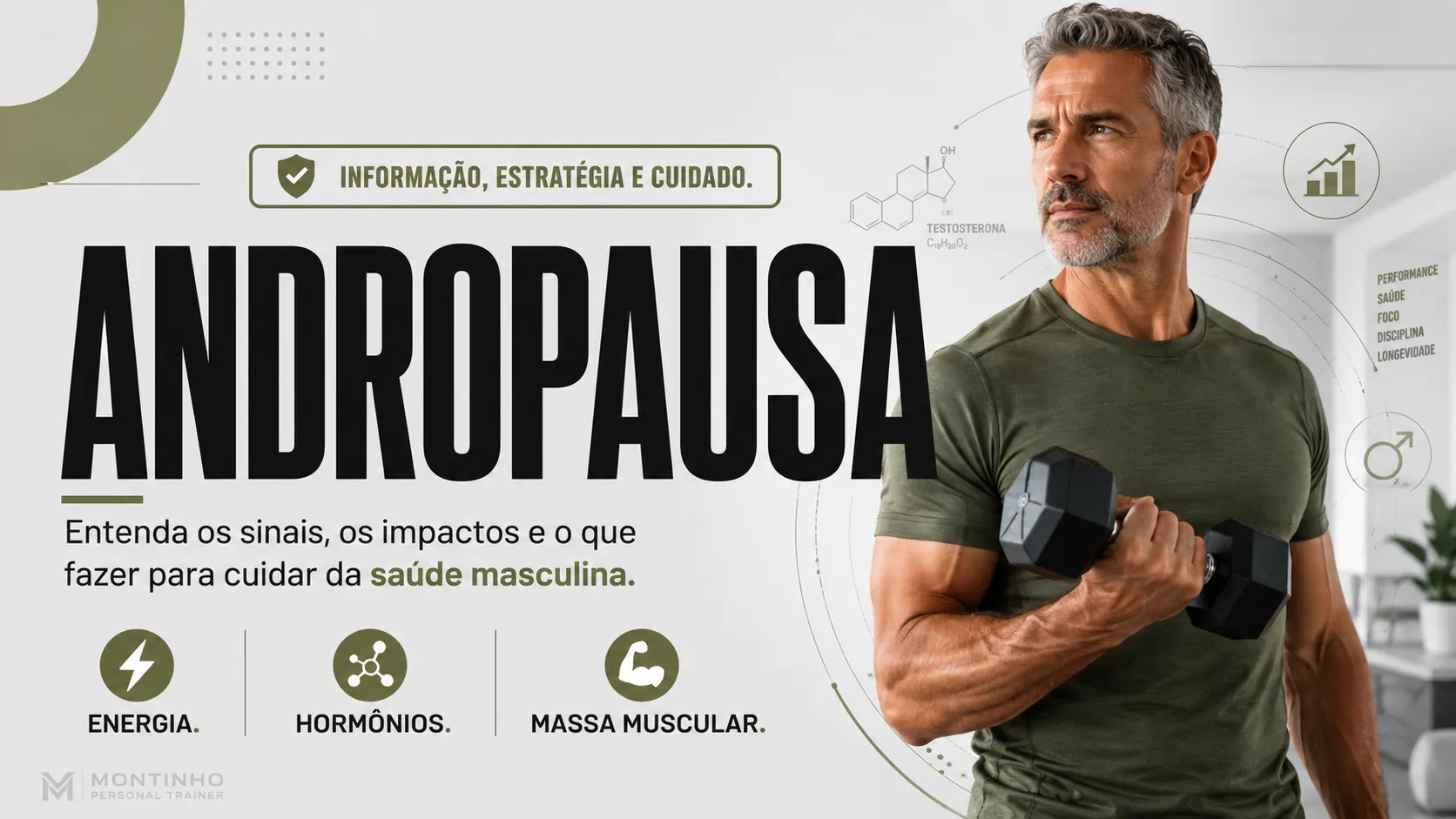 Andropausa: o que muda no corpo do homem após os 40 e o papel do treino de força