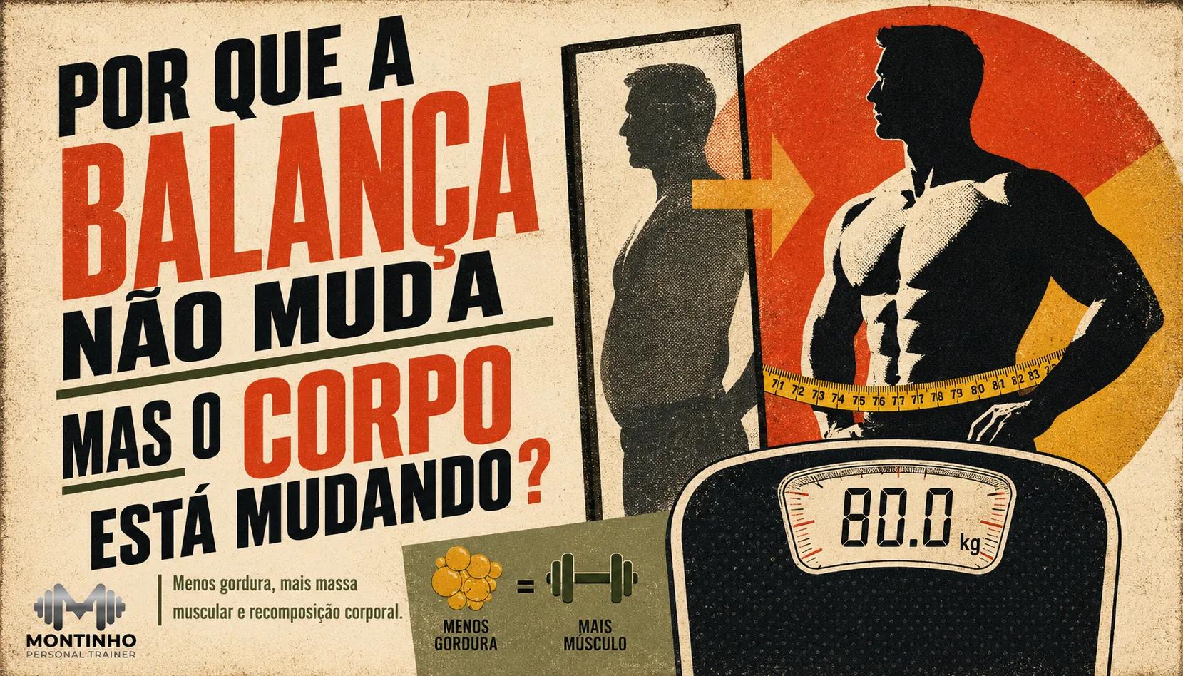 Por que a balança não muda mas o corpo está mudando: recomposição corporal explicada