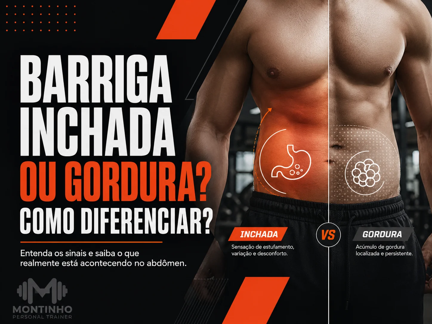 Barriga inchada ou gordura: como diferenciar — inchaço flutua ao longo do dia, gordura é constante; causas e o que fazer em cada caso