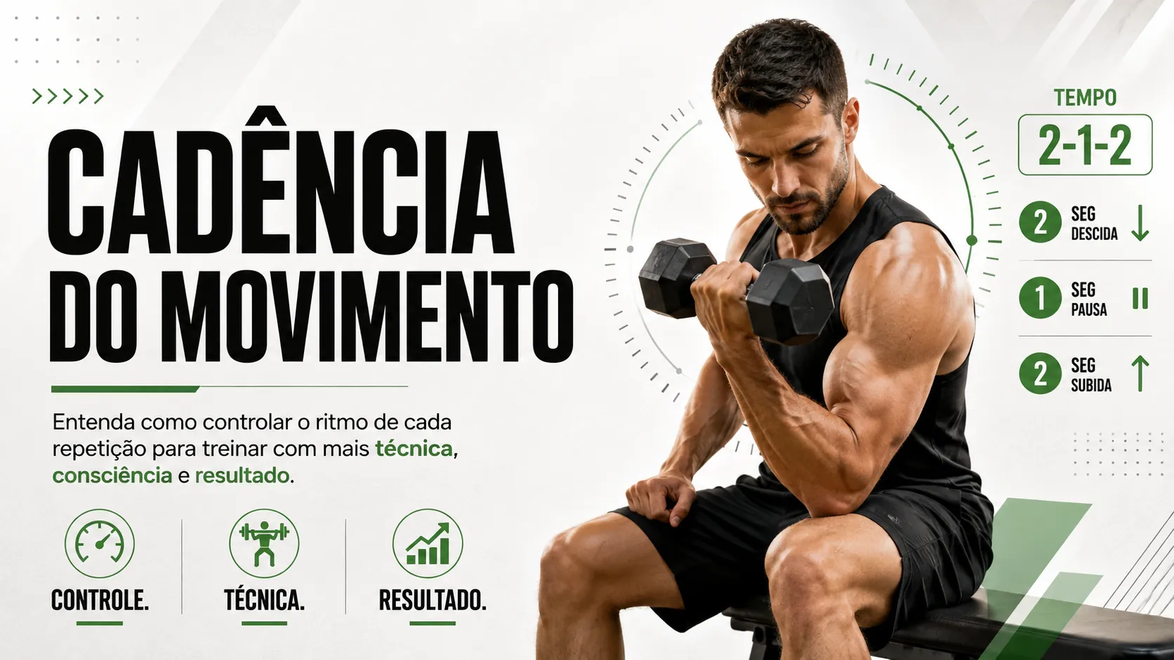 Cadência do movimento na musculação: rápido ou devagar? Fases excêntrica e concêntrica