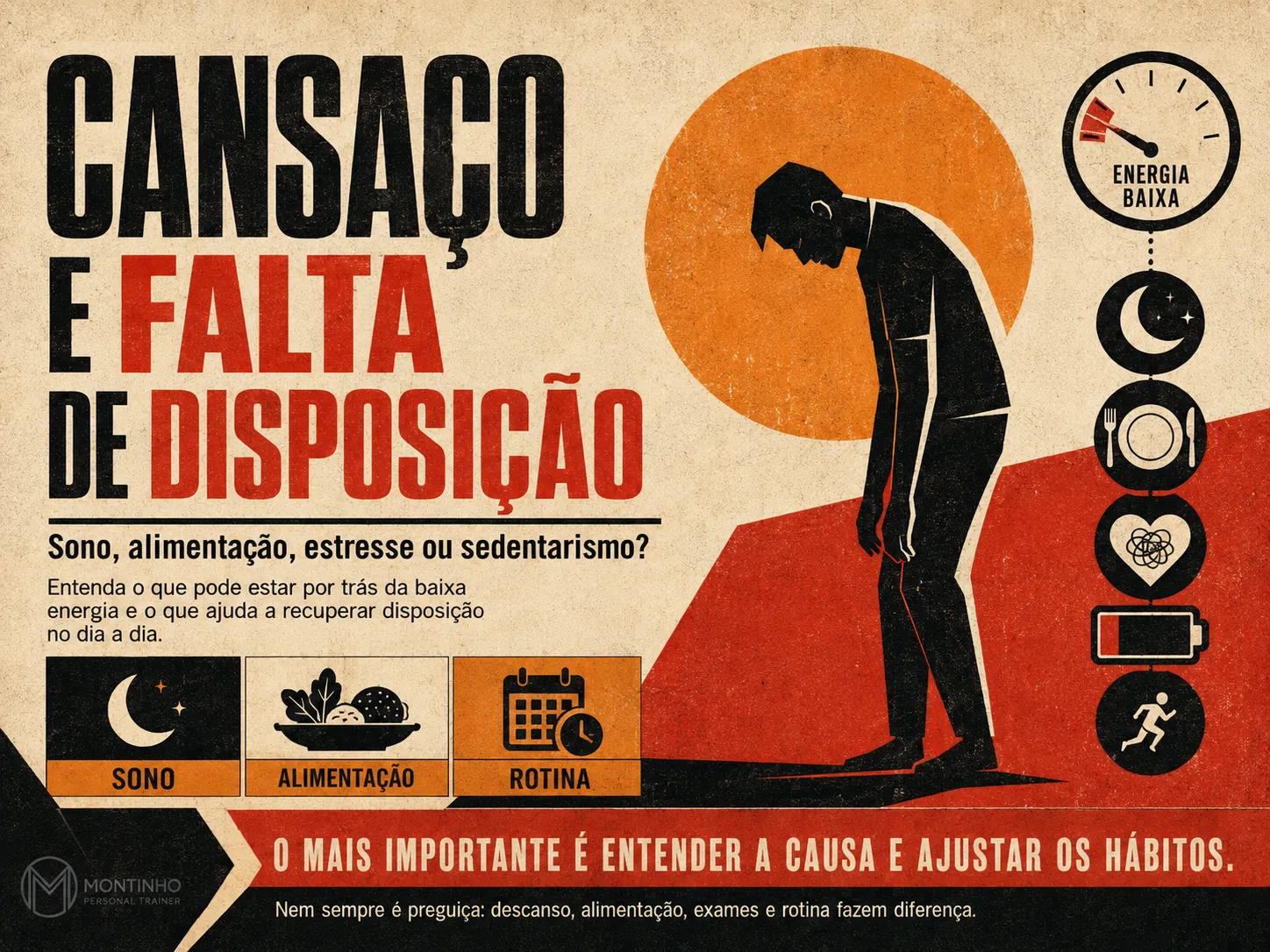 Cansaço e falta de disposição o dia todo: causas tratáveis e quando investigar com médico