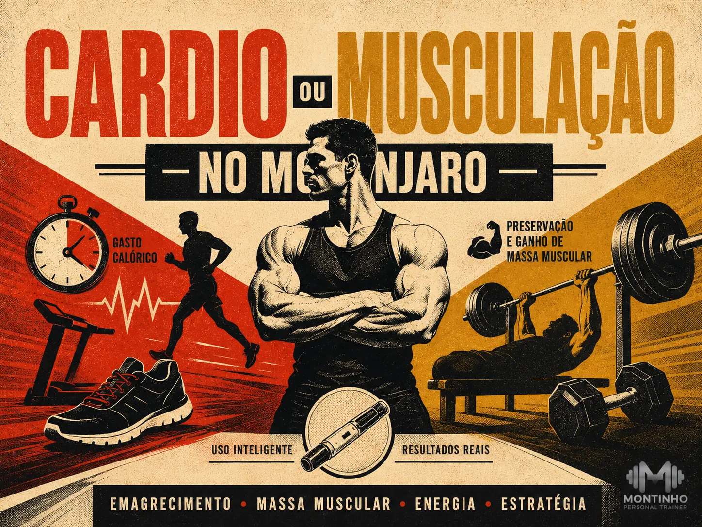 Cardio ou musculação no Mounjaro? A musculação preserva massa magra durante o emagrecimento acelerado — o cardio complementa