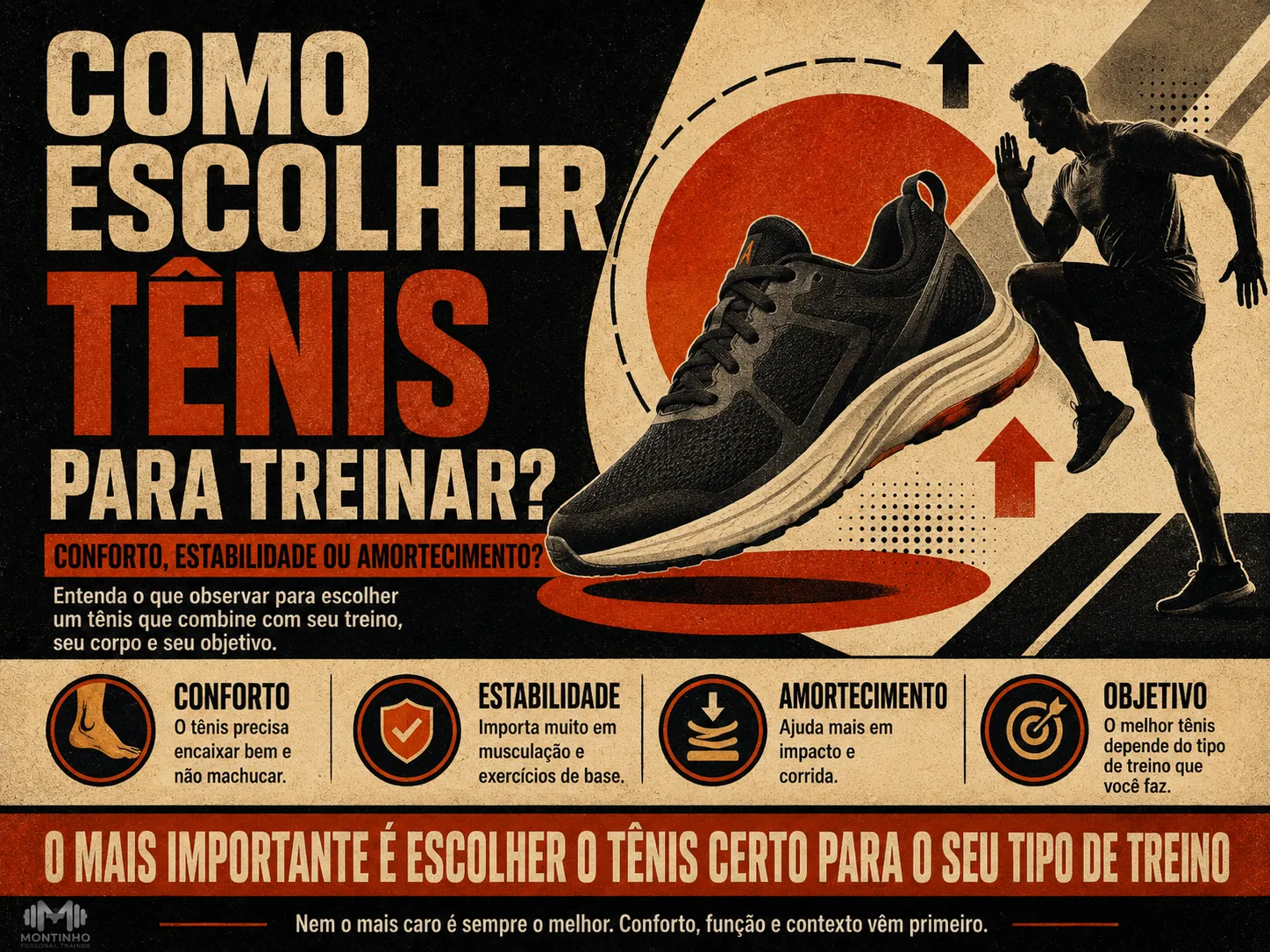 Como escolher o tênis certo para treinar: diferenças entre corrida, musculação e funcional