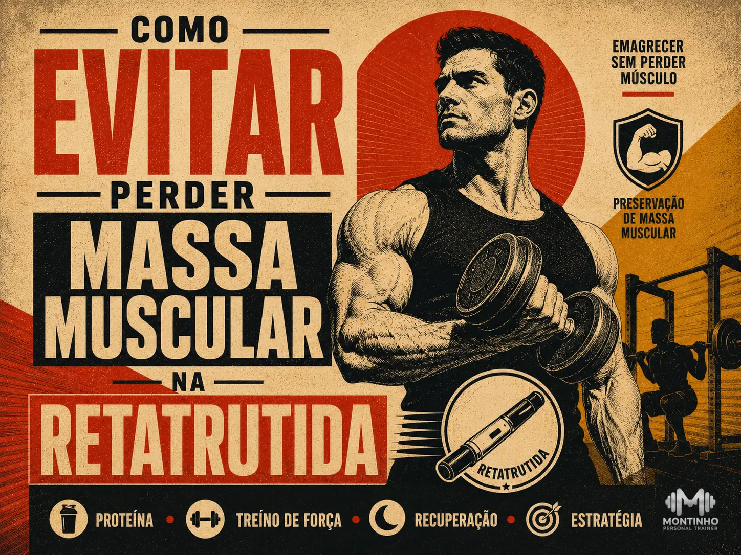 Como evitar perder massa muscular na retatrutida: treino de força, proteína alta e monitoramento da composição corporal