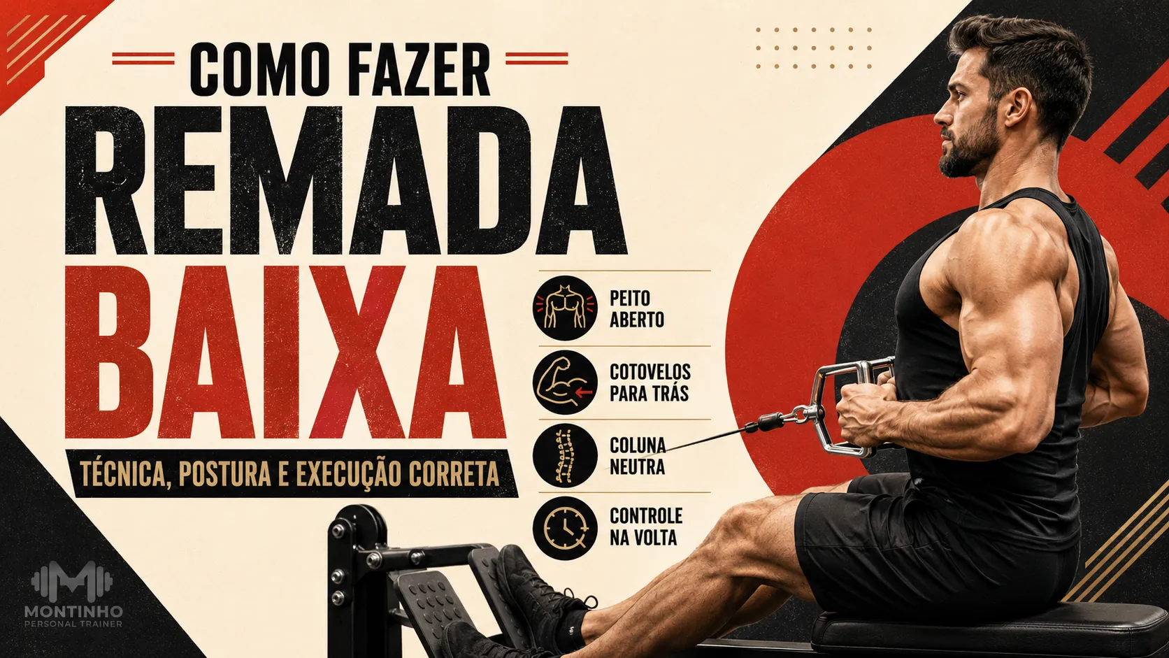 Como fazer remada baixa: técnica correta, pegadas e erros comuns no treino de costas