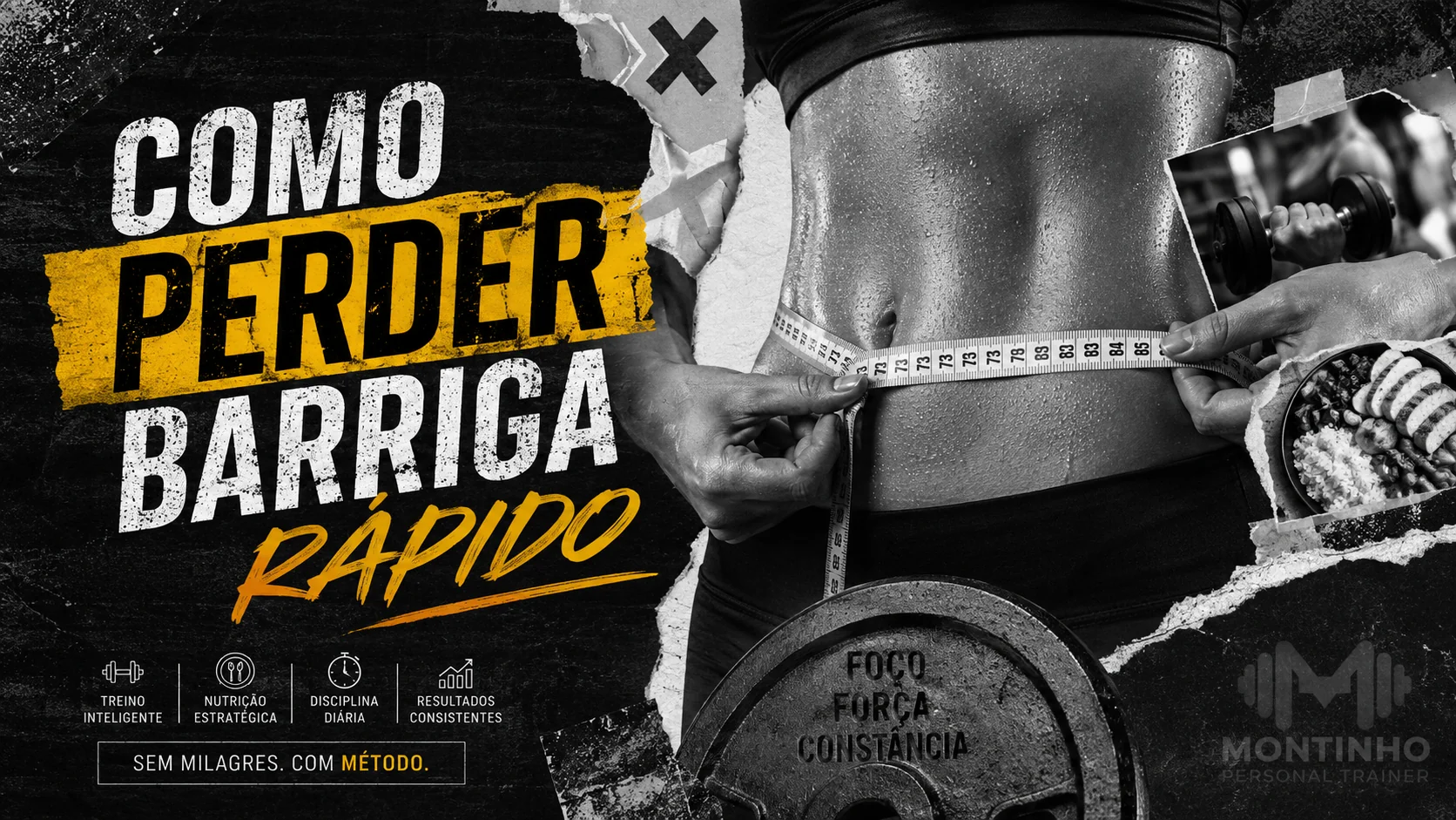 Como perder barriga rápido de forma saudável: déficit calórico, treino de força, cardio e controle do cortisol — sem fórmulas milagrosas