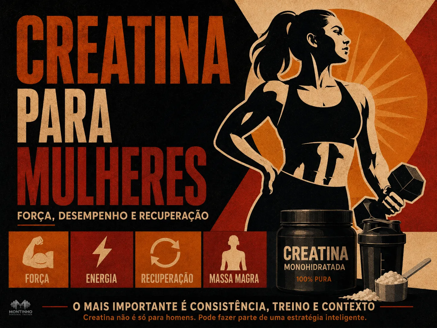 Creatina para mulheres: funciona, engorda ou deixa inchada? O que a ciência mostra