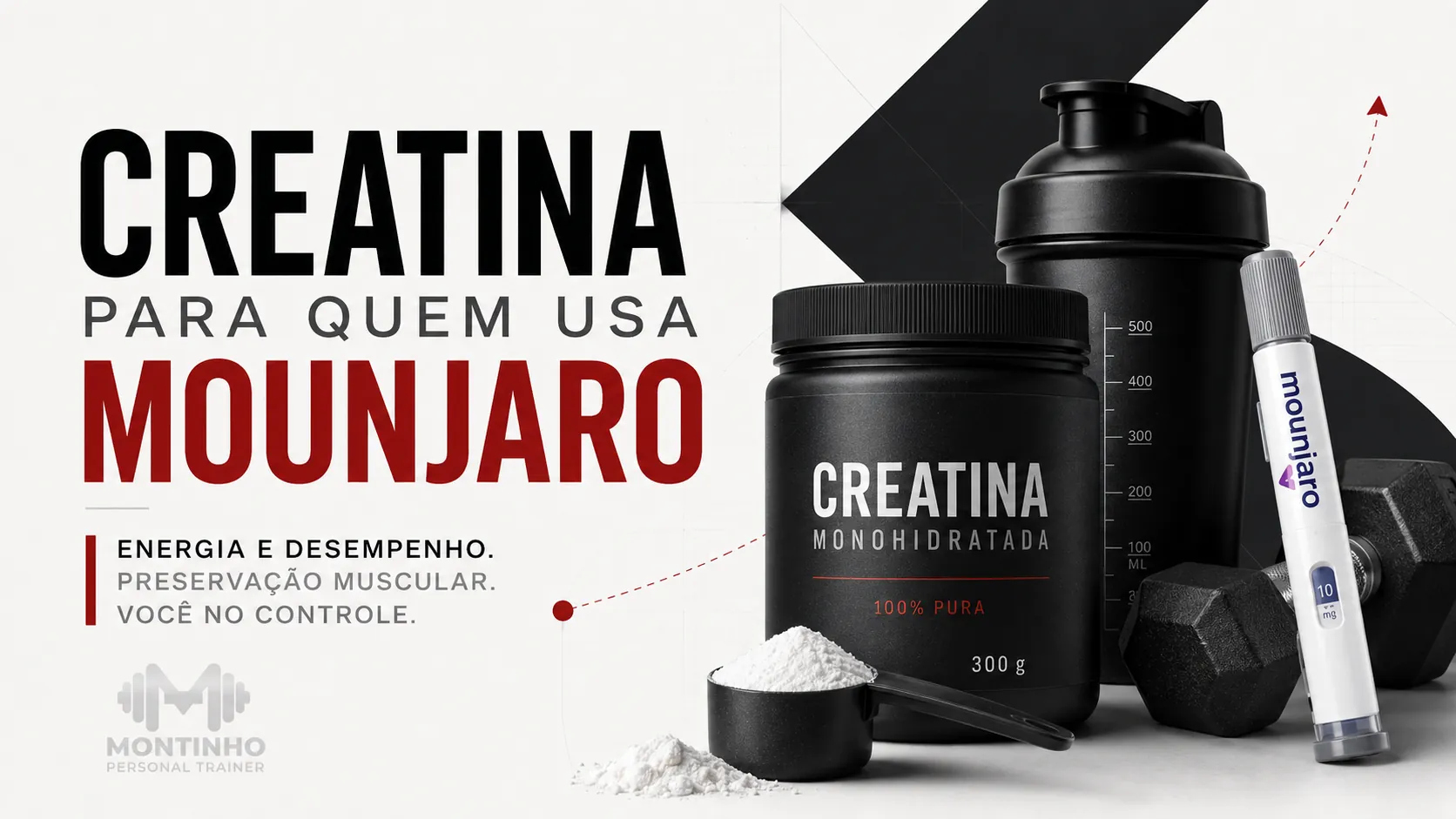 Creatina para quem usa Mounjaro: 3 a 5g por dia ajudam a manter força e desempenho durante o emagrecimento acelerado