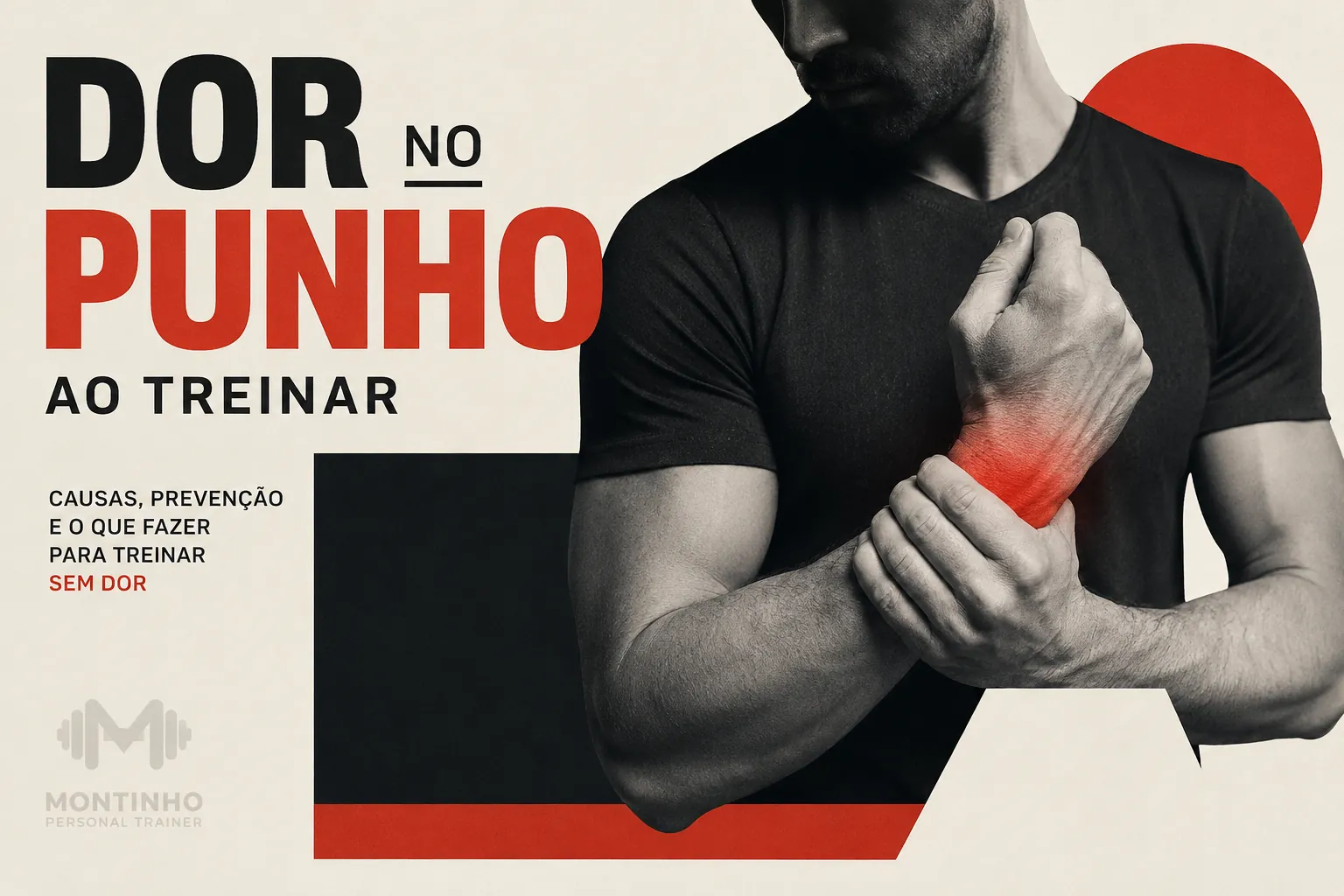 Dor no punho ao treinar: causas comuns na musculação e como ajustar pegada e carga
