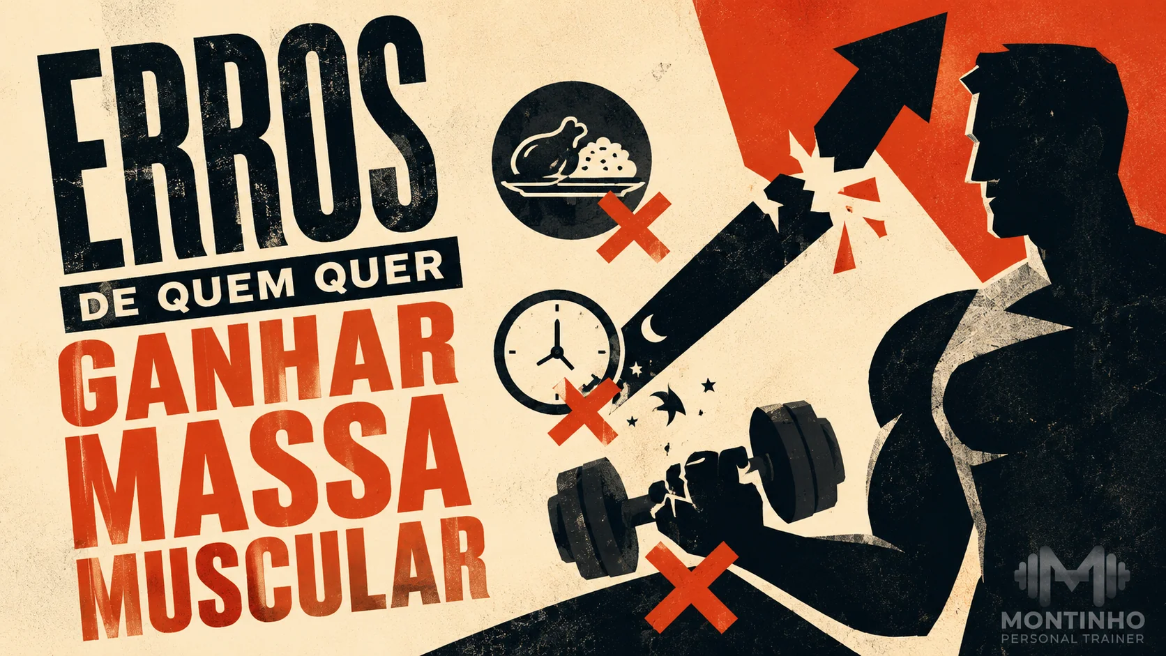 Erros de quem quer ganhar massa muscular: treinar sem progressão, comer pouca proteína, dormir mal, falta de constância e volume mal distribuído