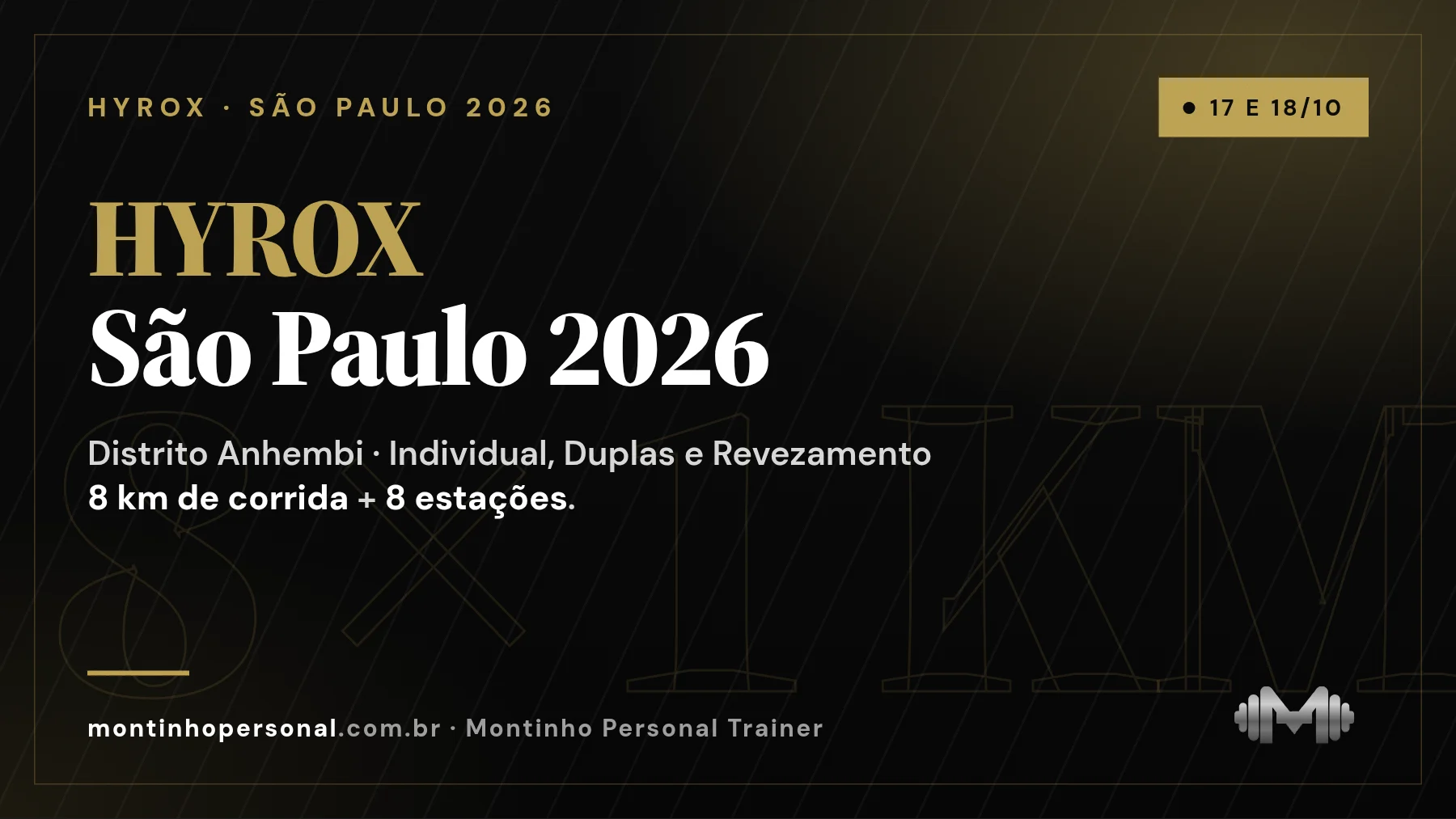 Capa: HYROX São Paulo 2026 — 17 e 18 de outubro no Distrito Anhembi