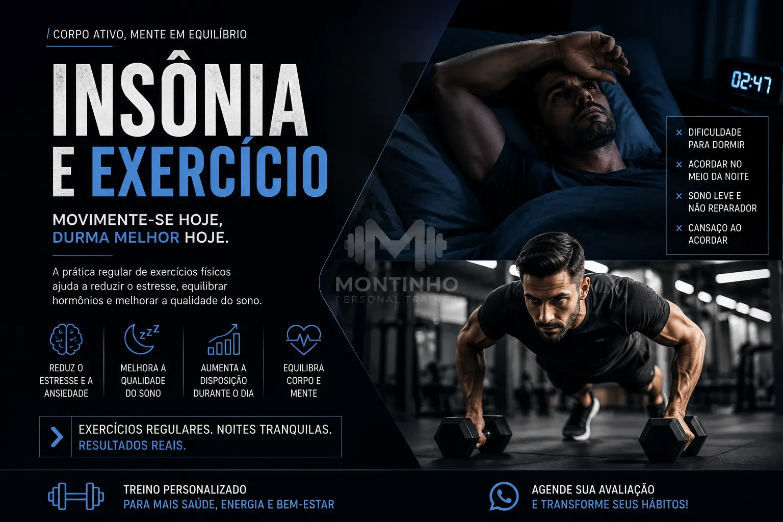Insônia e exercício: como o treino ajuda a dormir melhor e o que fazer na insônia crônica