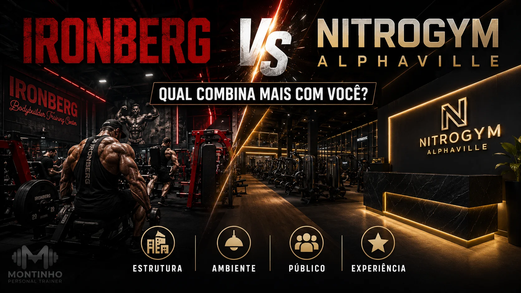 Ironberg vs Nitrogym Alphaville: comparativo de estrutura, ambiente, público e experiência — qual combina mais com você