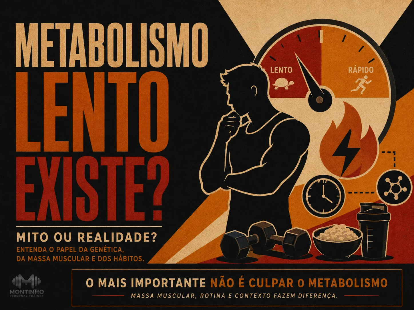 Metabolismo lento existe? O que realmente trava seu emagrecimento — massa muscular, NEAT e hábitos