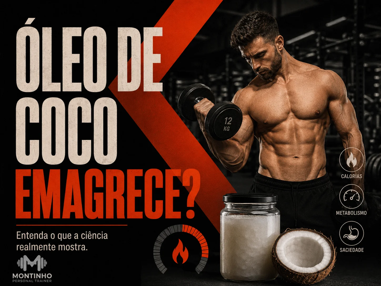 Óleo de coco emagrece? Não há evidência de emagrecimento — é gordura saturada com 120 kcal por colher; uso culinário eventual ok, milagre não