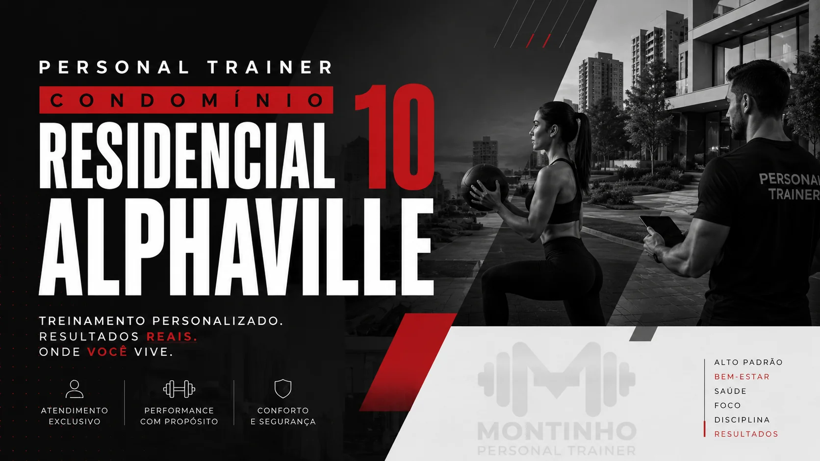 Personal trainer no Condomínio Residencial 10 em Alphaville: atendimento personalizado, discreto e com horários flexíveis, no conforto do seu condomínio