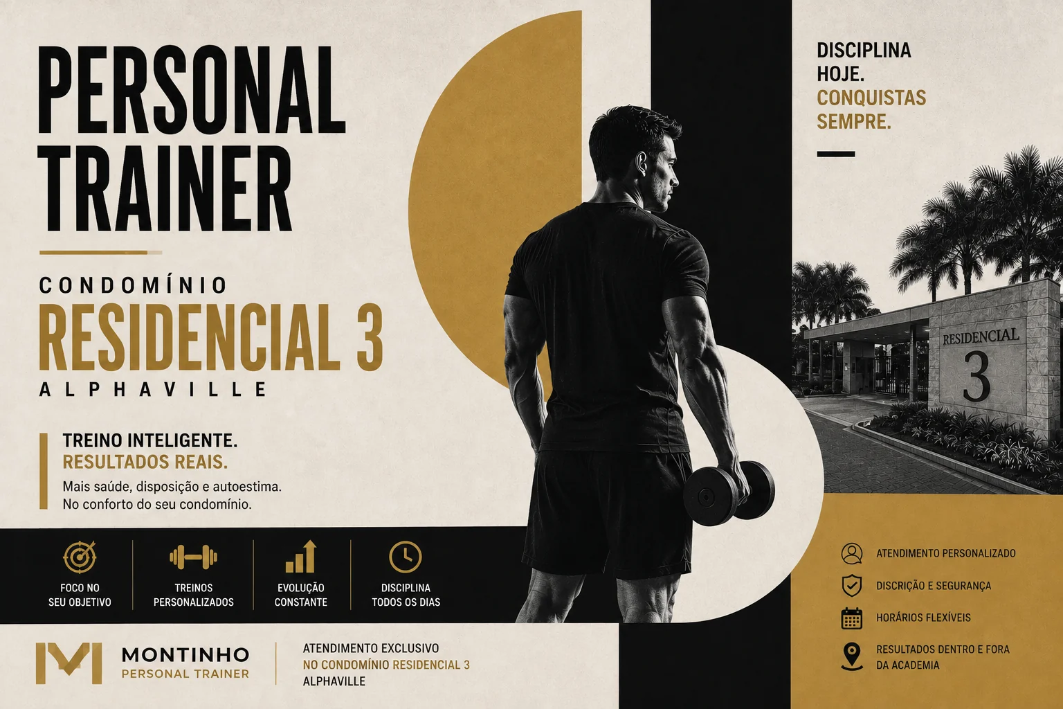 Personal trainer no Condomínio Residencial 3 de Alphaville: atendimento personalizado, discreto e com horários flexíveis, no conforto do seu condomínio
