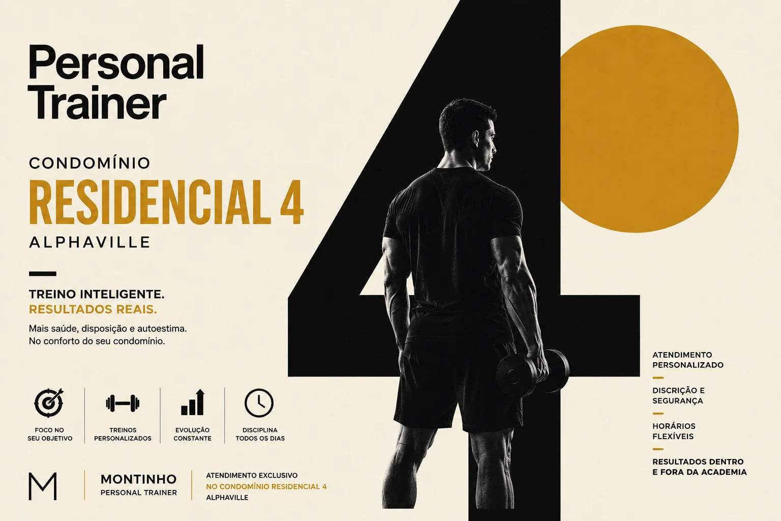 Personal trainer no Condomínio Residencial 4 de Alphaville: atendimento personalizado, discreto e com horários flexíveis, no conforto do seu condomínio