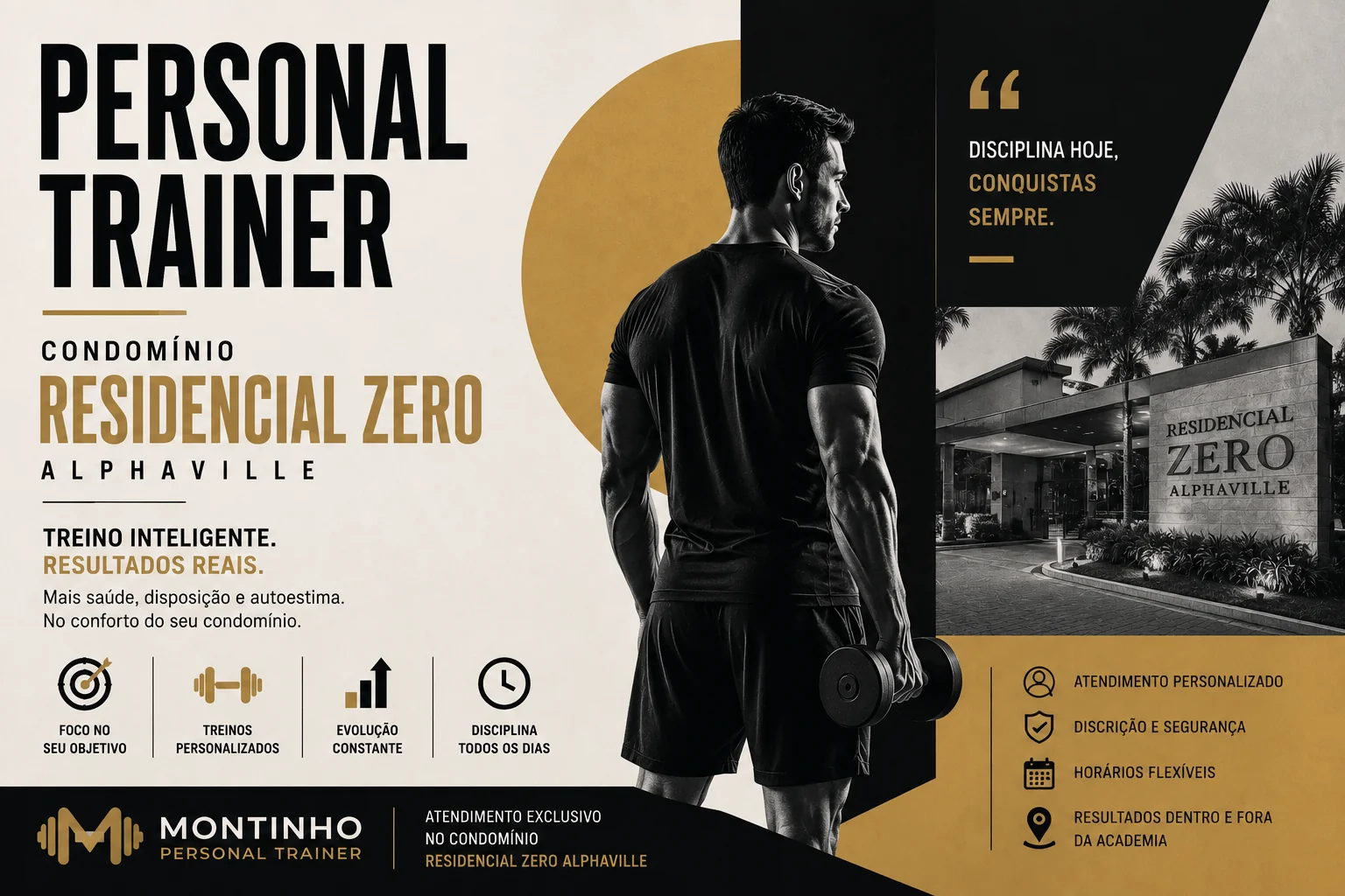 Personal trainer no Condomínio Residencial Zero de Alphaville: atendimento personalizado, discreto e com horários flexíveis, no conforto do seu condomínio