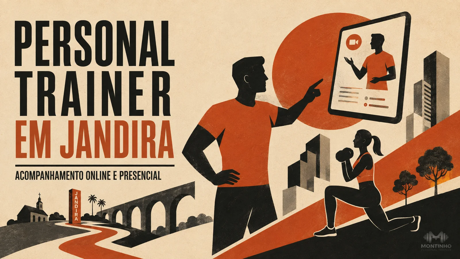 Arte de capa ilustrada do artigo Personal Trainer em Jandira — Montinho Personal Trainer