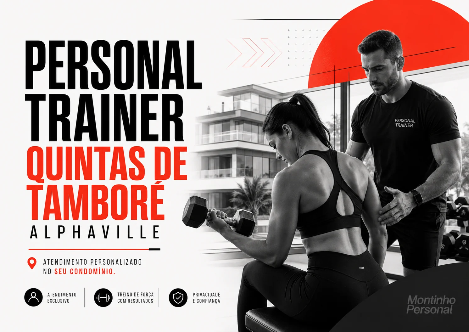 Personal trainer no Condomínio Quintas de Tamboré, região de Alphaville: atendimento personalizado, discreto e com horários flexíveis, no conforto do seu condomínio