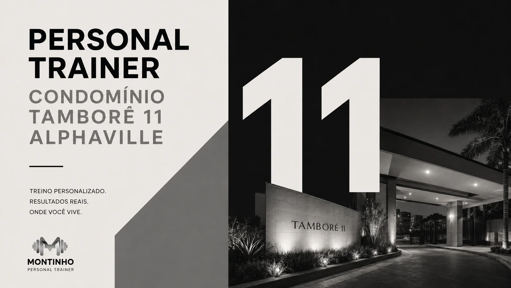 Personal trainer no Condomínio Tamboré 11, região de Alphaville: atendimento personalizado, discreto e com horários flexíveis, no conforto do seu condomínio