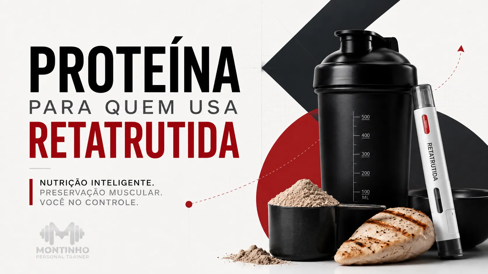 Proteína para quem usa retatrutida: como bater a meta diária com o apetite suprimido e preservar massa muscular