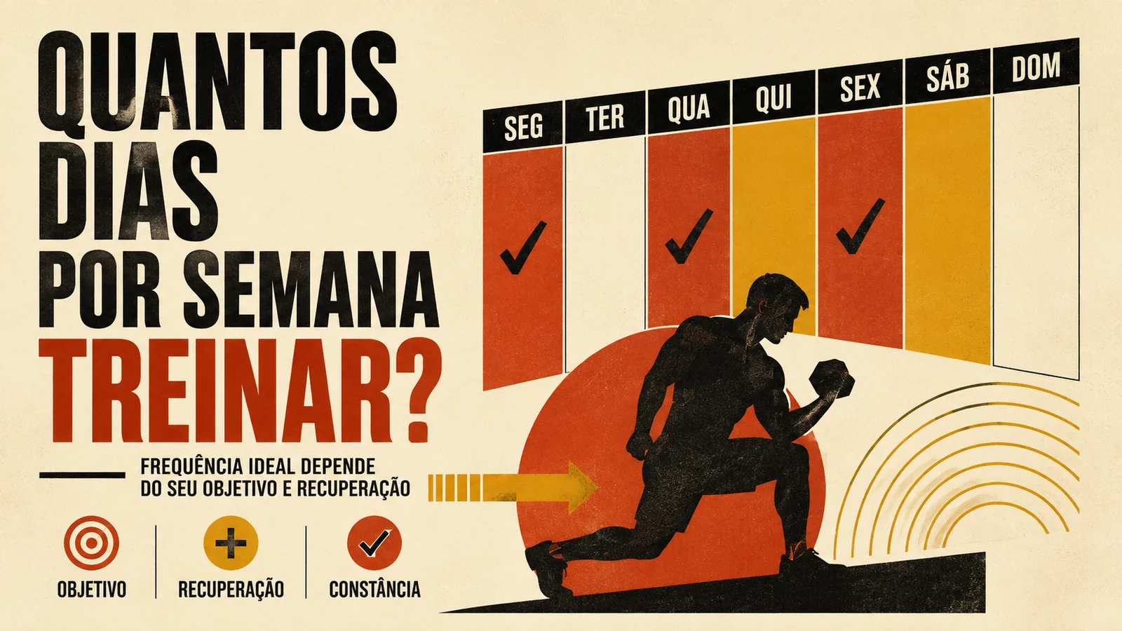 Arte de capa ilustrada sobre frequência semanal de treino e distribuição dos estímulos