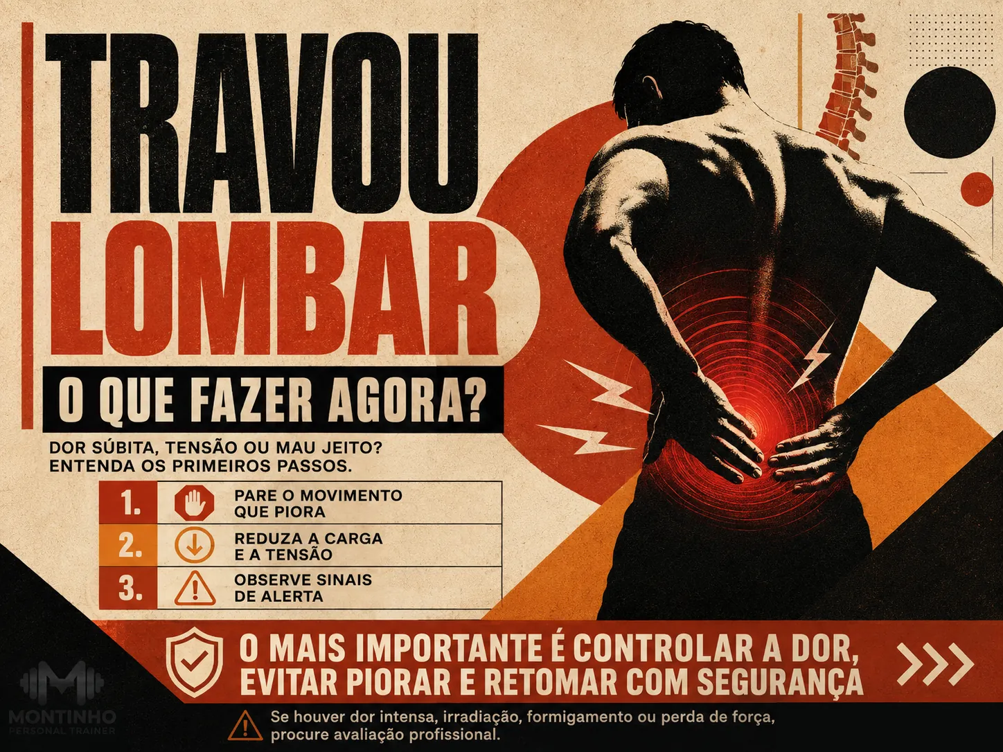Travou a lombar: o que fazer nos primeiros dias da crise de dor lombar aguda