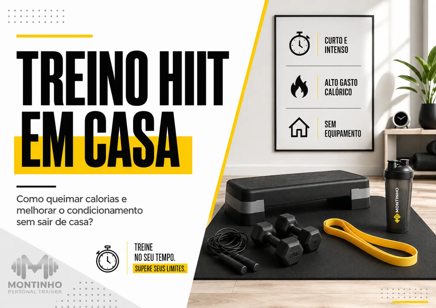 Treino HIIT em casa: exercícios intervalados de alta intensidade sem equipamento nenhum