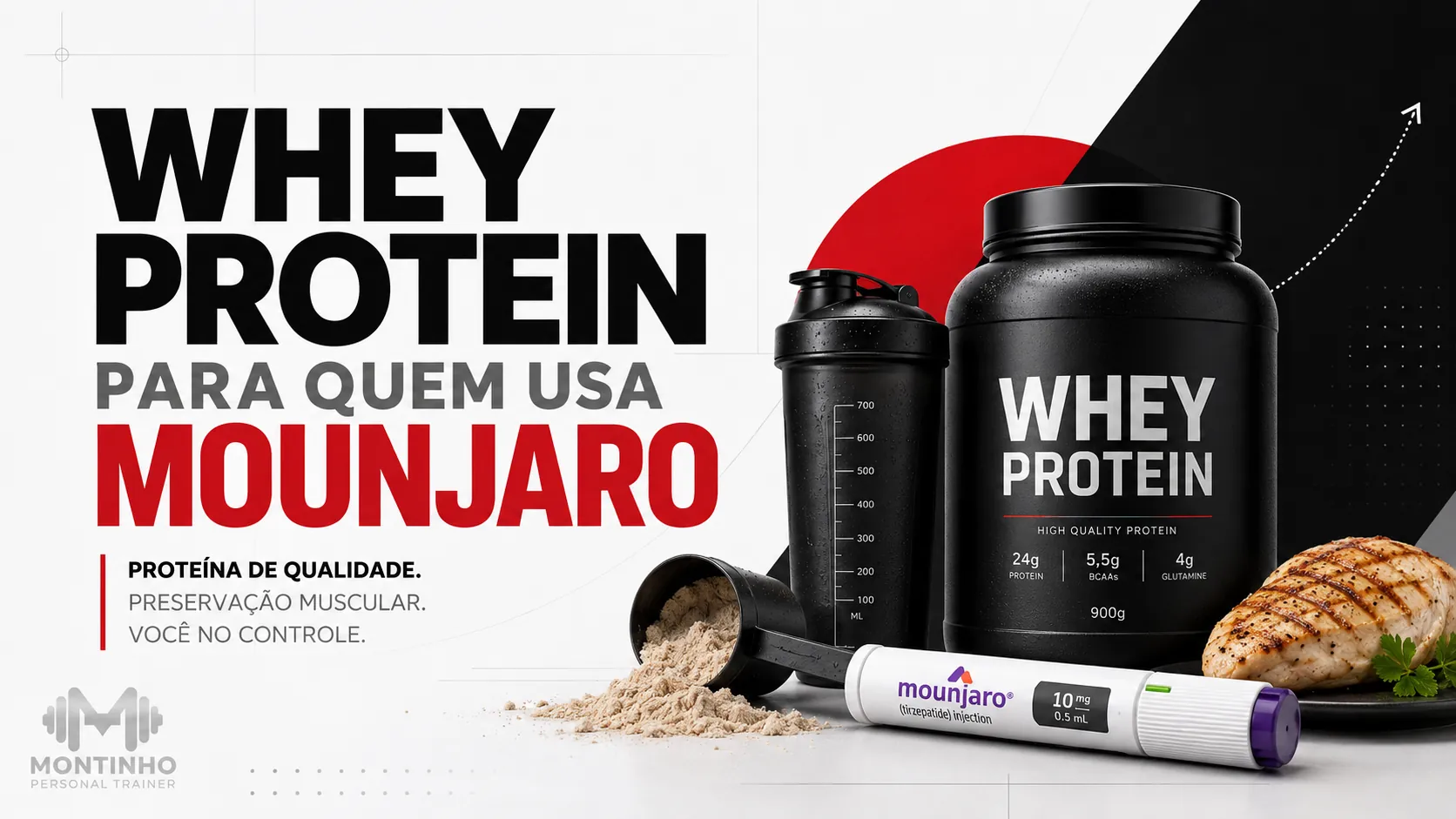 Whey protein para quem usa Mounjaro: praticidade para bater a meta de proteína com o apetite suprimido